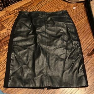 Leather pencil skirt